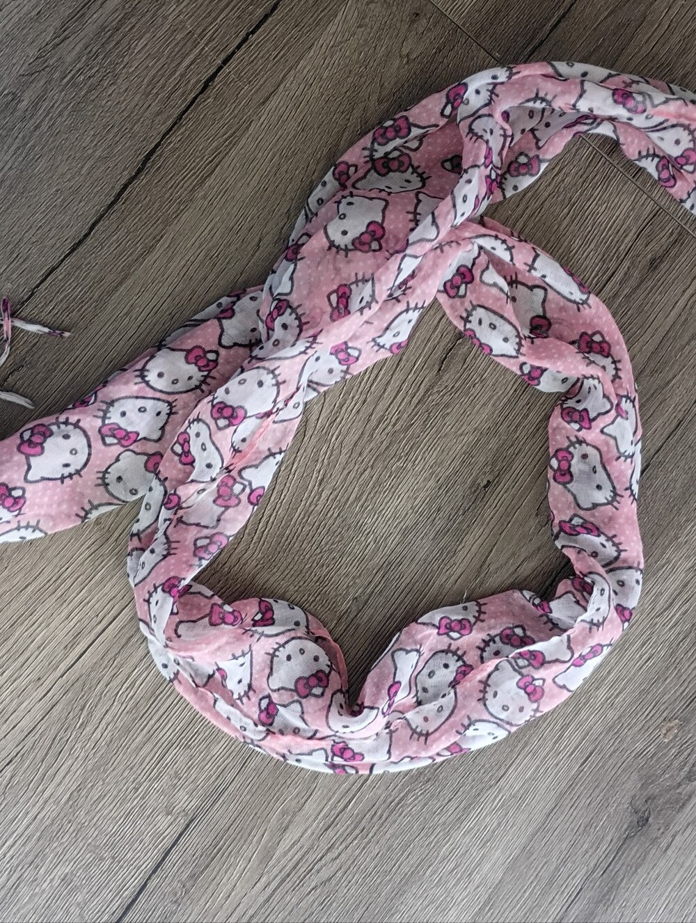 Pink Hello Kitty Print Scarf